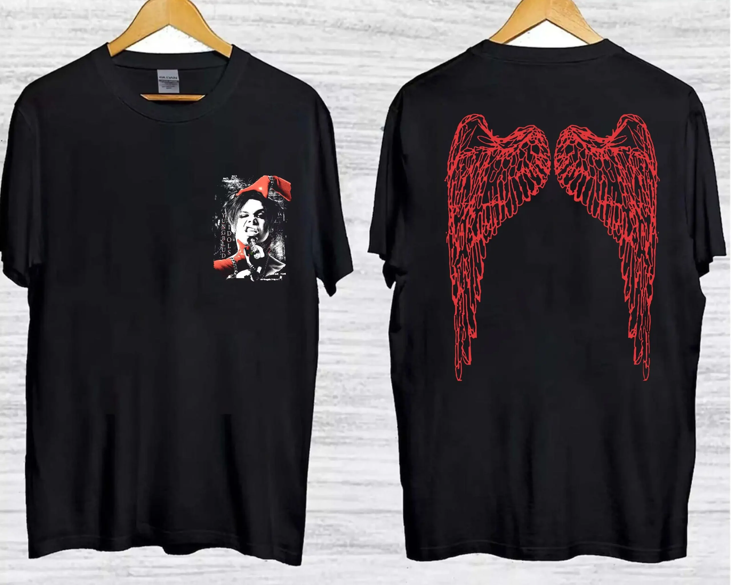 Vintage Yungblud Tee, Tour Concert T-shirt, World Tour Graphic Sweatshirt, Retro Streetwear Hoodie Front and Back
