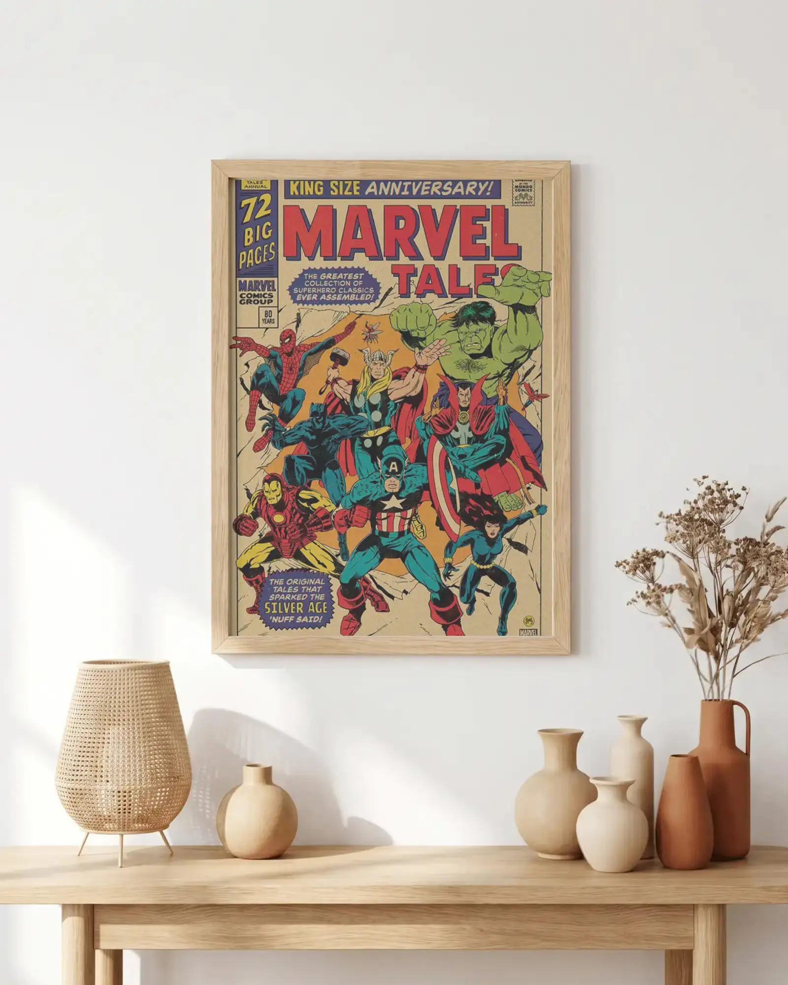 Retro Marvel Tales Poster - Vintage Comic Book Art Print, Aesthetic Silver Age Wall Decor, Classic Avengers Fan Gift Poster